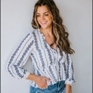 Posey Ruched‎ Peplum Top